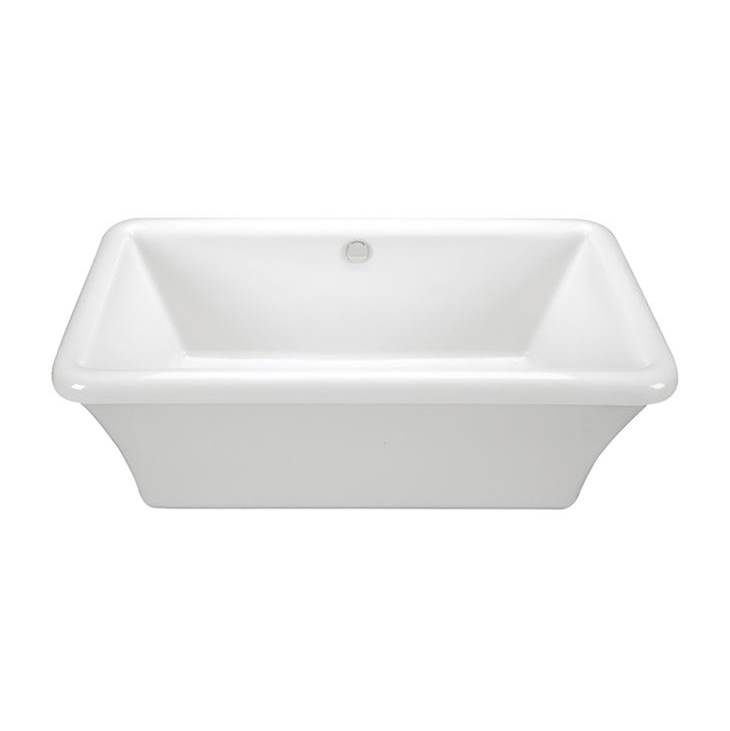 MTI Basics 66X36 White Freestanding Soaking Tub With Virtual Spout