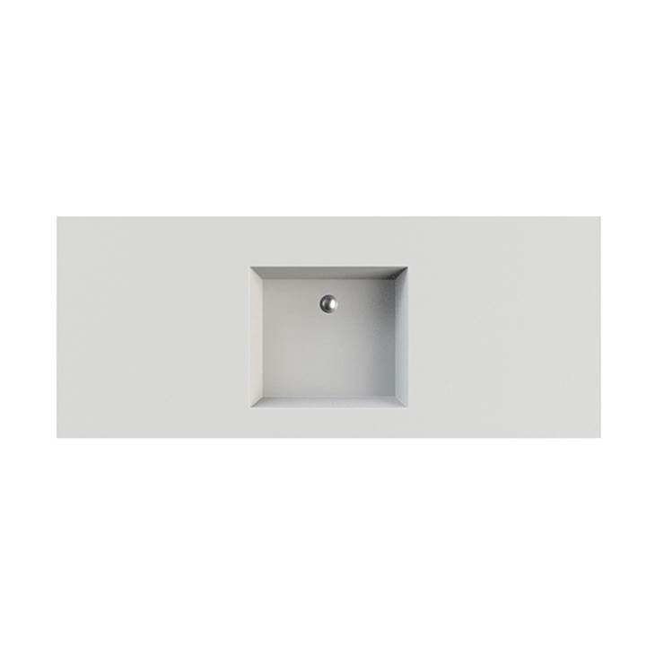 MTI Baths Petra 1 Sculpturestone Counter Sink Single Bowl Up To 24''- Matte White