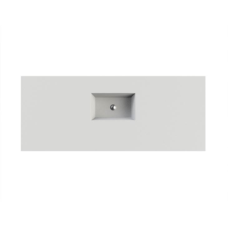 MTI Baths Petra 9 Sculpturestone Counter Sink Single Bowl Up To 68''- Gloss White