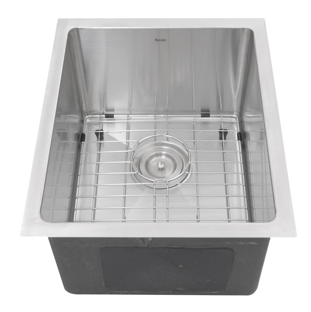 Nantucket Sinks 15 Inch Pro Series Rectangle Undermount Small Radius Stainless Steel Bar/Prep Sink