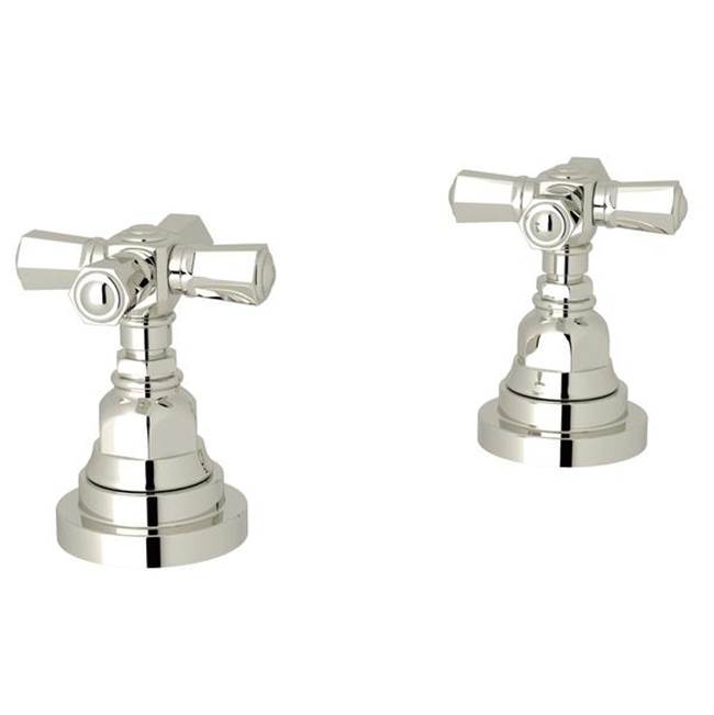 Rohl Rohl San Giovanni Bath Pair Of 1/2'' Hot And Cold Sidevalves Only In Polished Nickel With Cross Handles