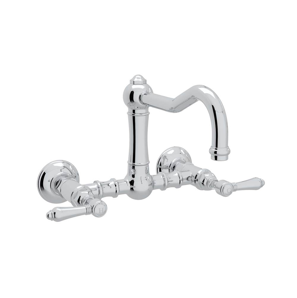 Rohl Acqui® Wall Mount Bridge Kitchen Faucet With Column Spout