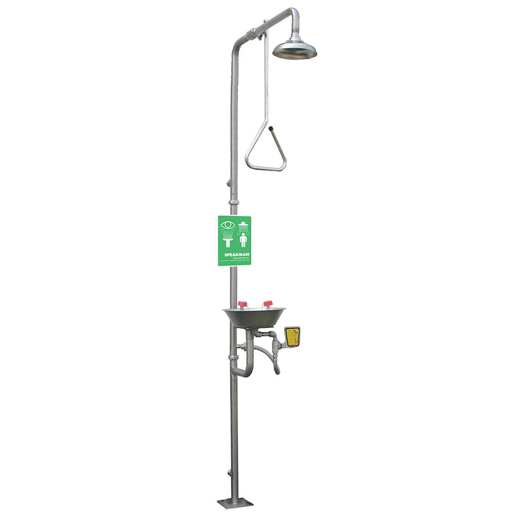 Speakman Speakman Traditional Series Combination Stainless Steel Emergency Shower with SS Eye/face Wash