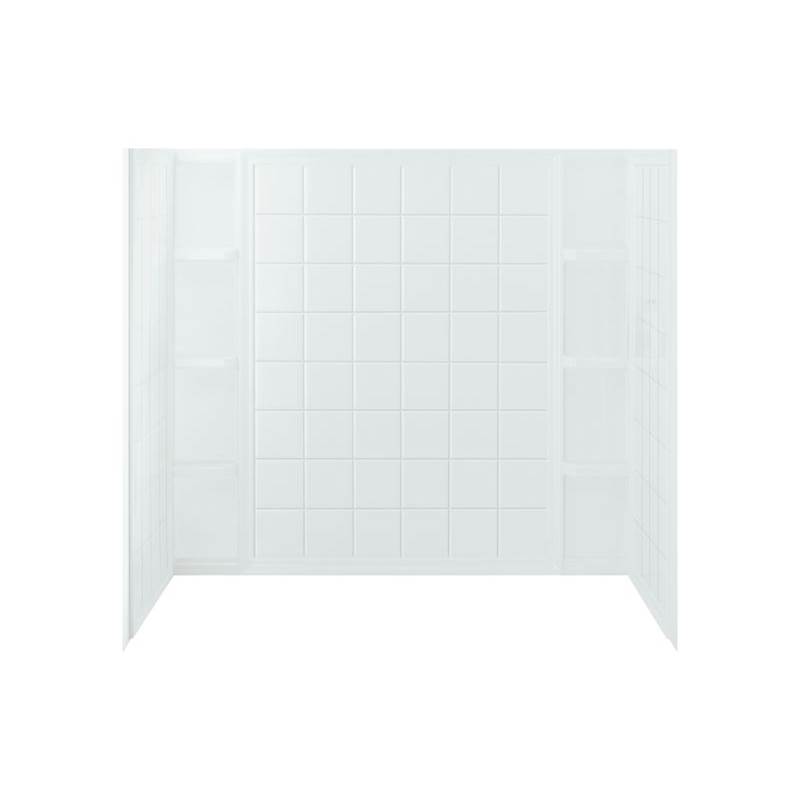 Sterling Plumbing Ensemble™ 60'' x 37-1/2'' tile bath/shower wall set with Aging in Place backerboards