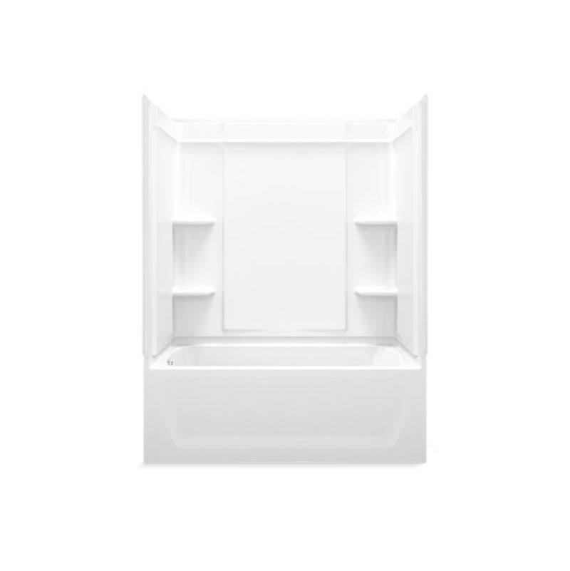 Sterling Plumbing Ensemble™ Medley® 60-1/4'' x 32'' bath/shower with left-hand above-floor drain and Aging in Place backerboards