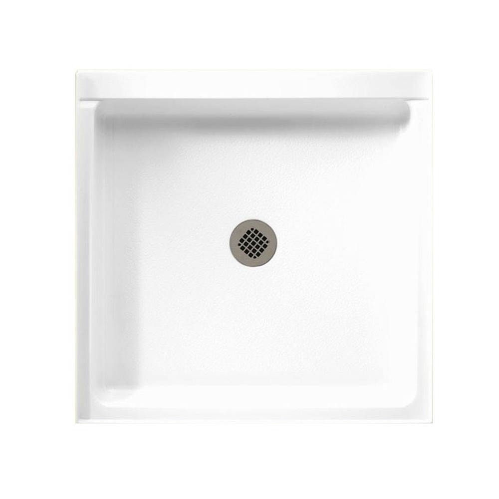 Swan SS-3636 36 x 36 Swanstone Alcove Shower Pan with Center Drain in Ice